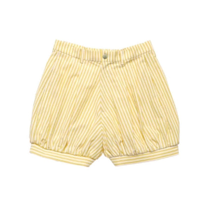 Yellow Stripe Summer Pumpkin Shorts 