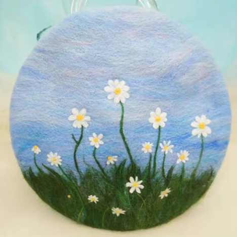 wool felt little daisy painter hat