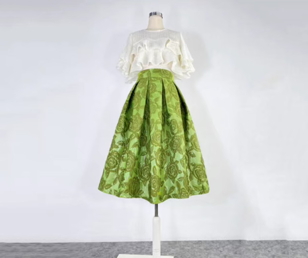 high-waist slim mid-length tutu skirt 