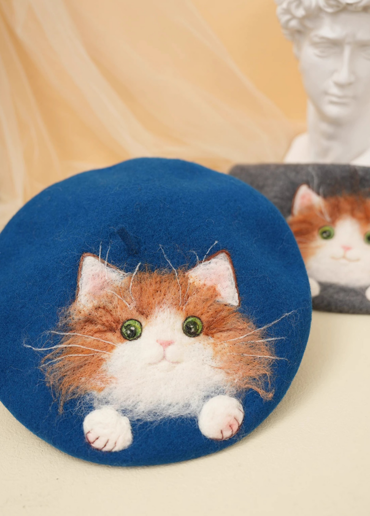 Korean version versatile cute cat painter hat