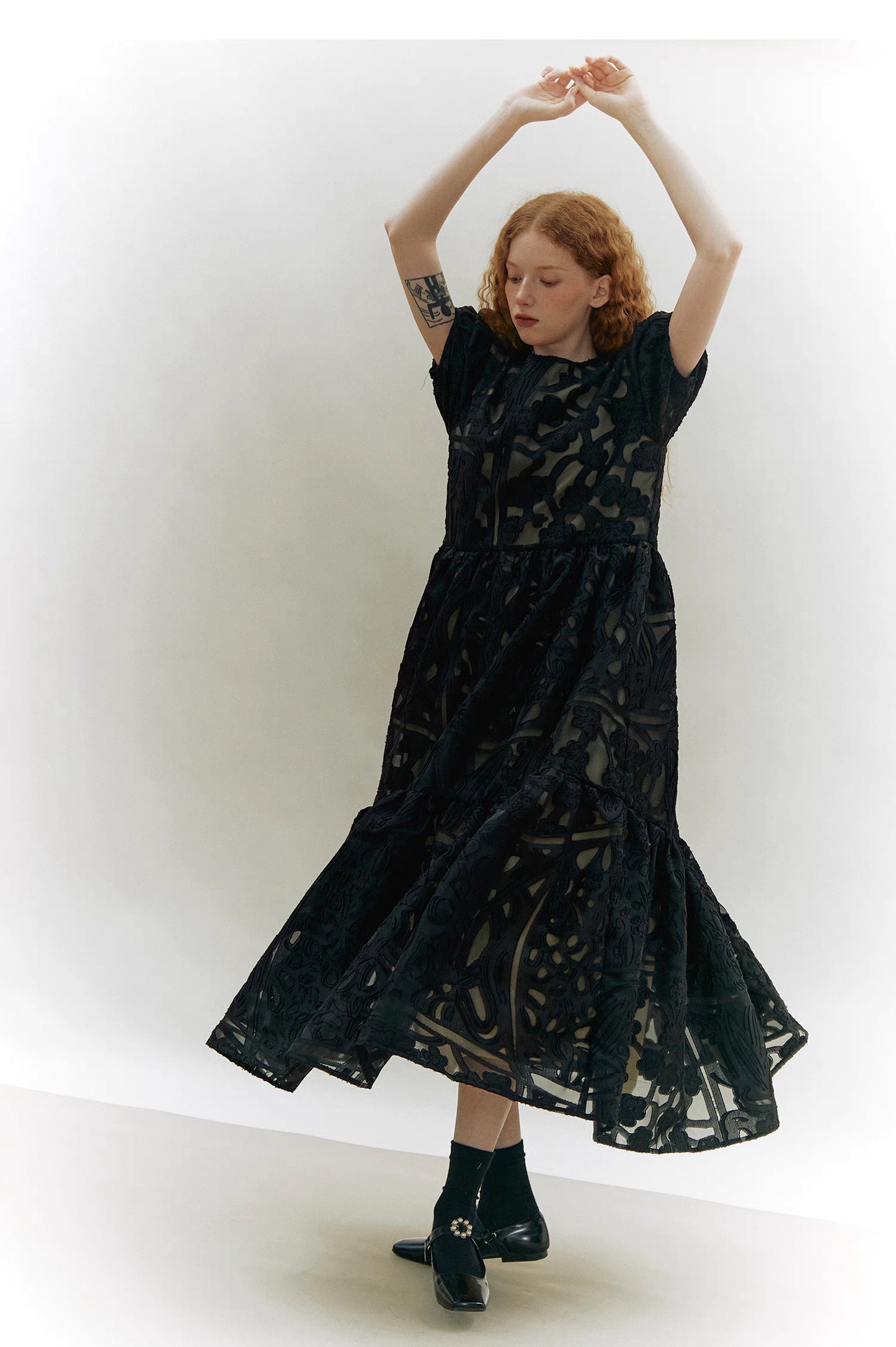 French retro temperament long dress 