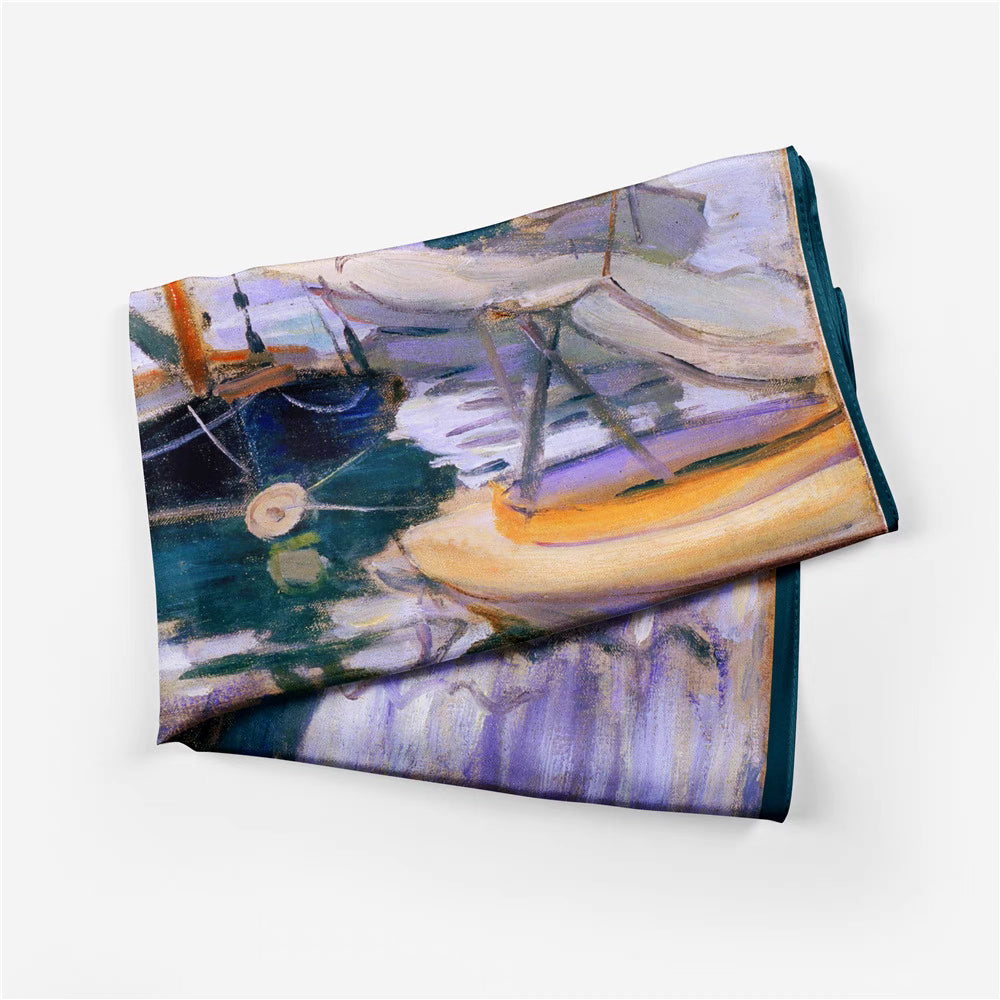 "Yachts on the Seine" scarf