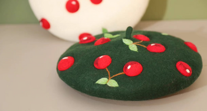 three-dimensional cherry original hat