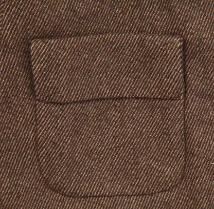 retro patch pocket decoration tweed skirt