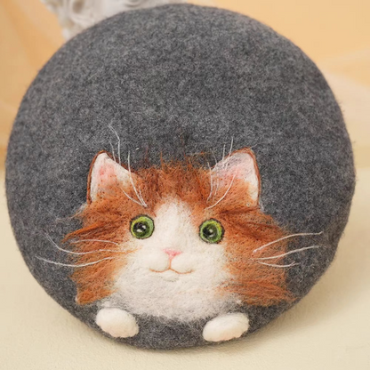 Korean version versatile cute cat painter hat