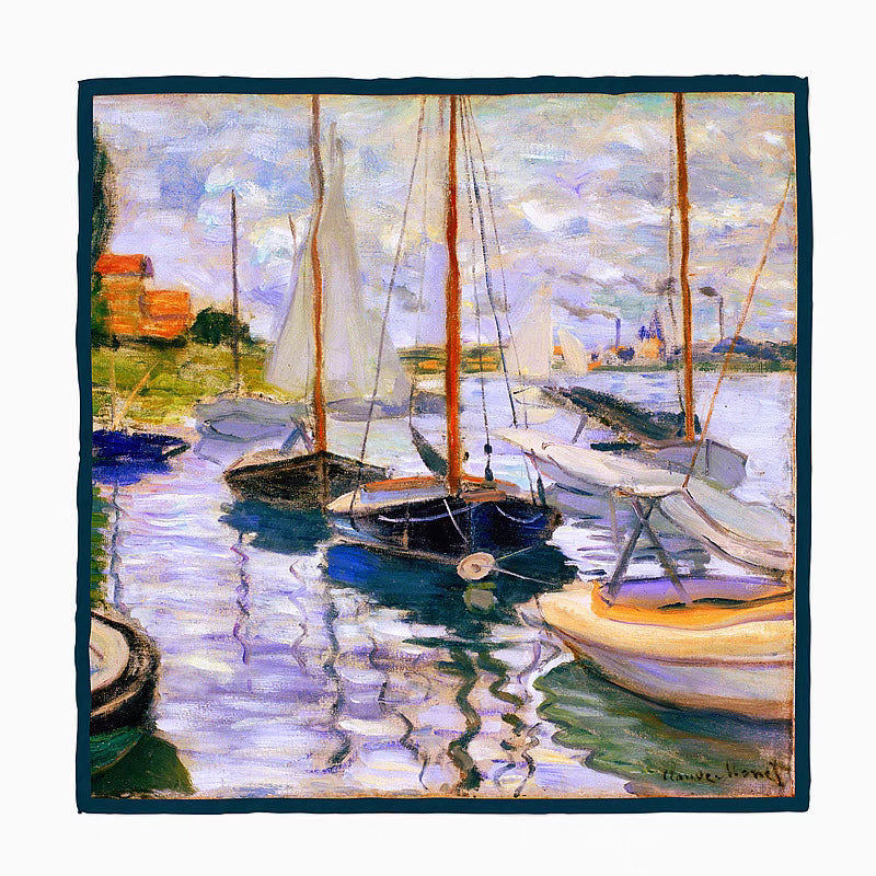 "Yachts on the Seine" scarf