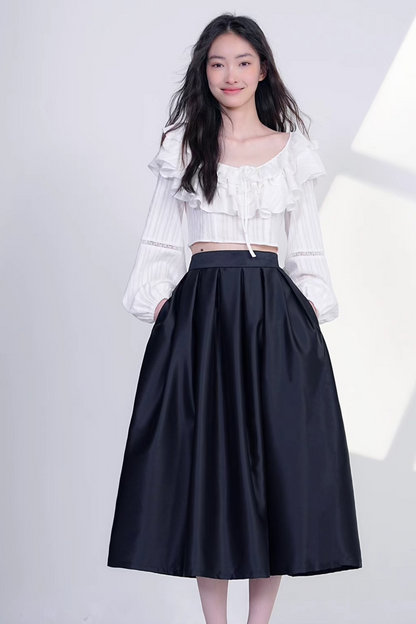 color high waist niche tutu skirt