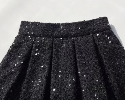 Hepburn style black skirt