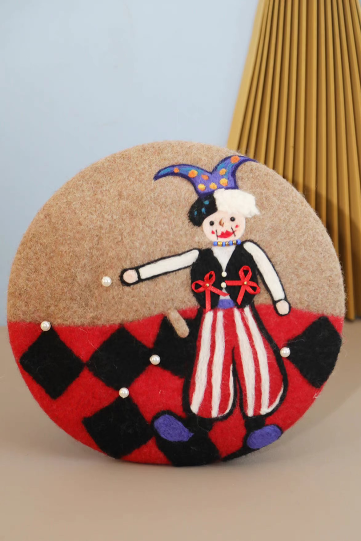 warm painter cute childlike clown hat