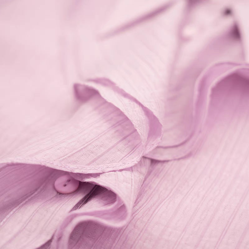 jacquard light pink and purple shirt 