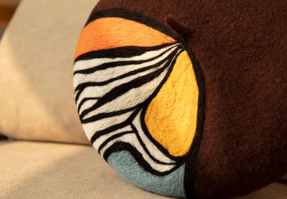 Japanese zebra retro beret