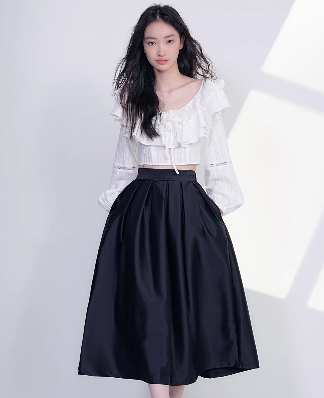 color high waist niche tutu skirt