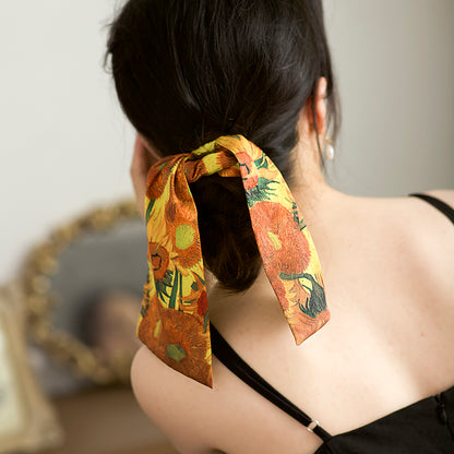 "Sunflower" ribbon scrunchie