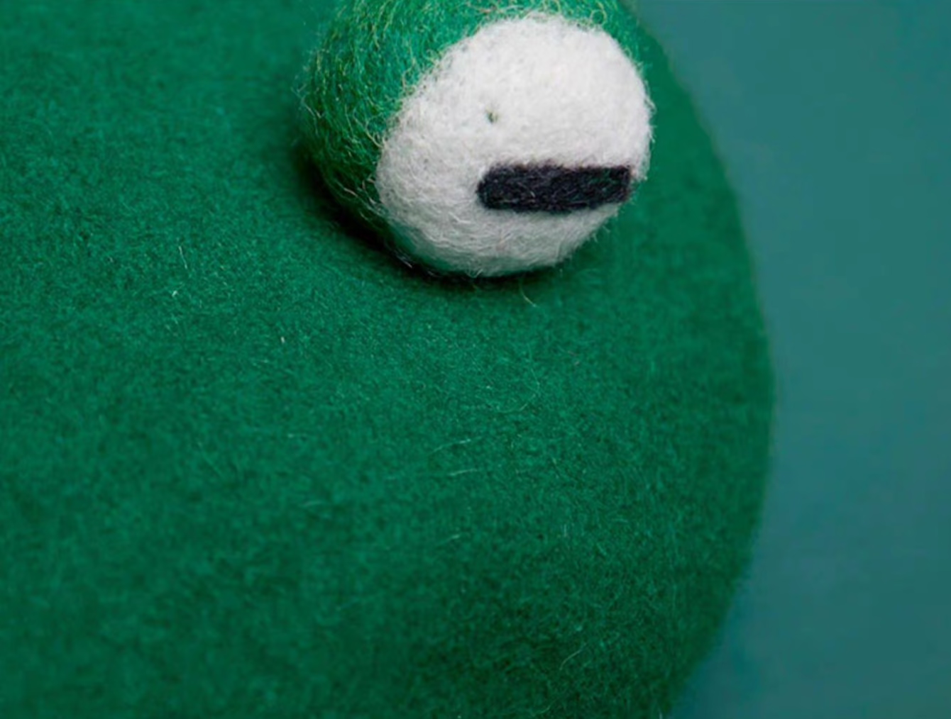 wool felt cute and funny green frog beret