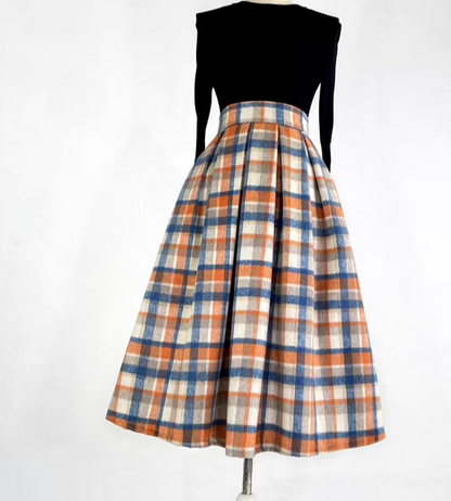 woolen high-waisted tutu skirt slimming skirt