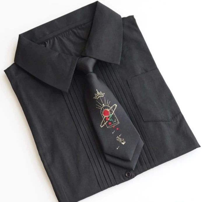 "The Little Prince's Red Rose" tie