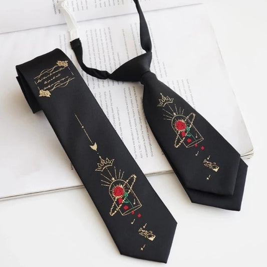 "The Little Prince's Red Rose" tie