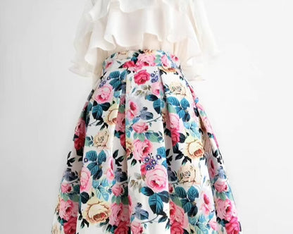 Puff Skirt High Waist Printed Original Skirt 