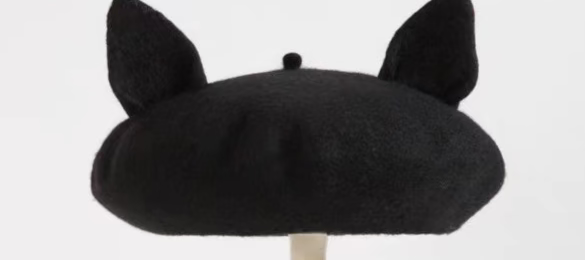 Black Sexy Little Wild Cat Ears Beret