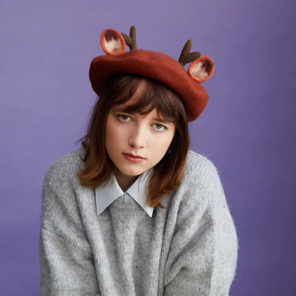 Deer Forest Style Beret