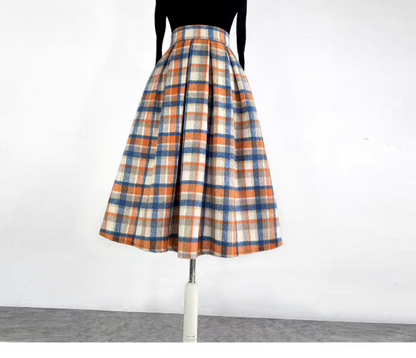 woolen high-waisted tutu skirt slimming skirt