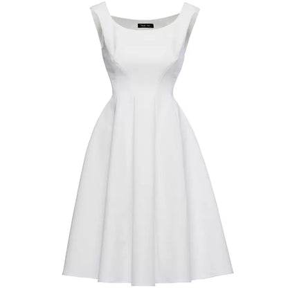 French mid-length large swing dress