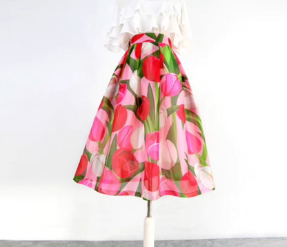 flower fairy tulip organza umbrella skirt