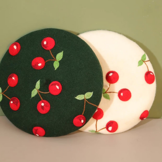 three-dimensional cherry original hat