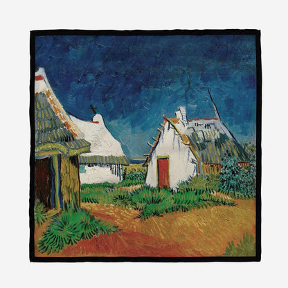 "Three White Cabins in Sainte-Marie" scarf