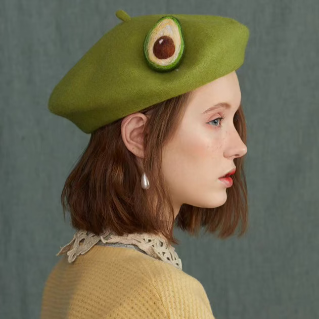 Wool Felt Avocado Hat