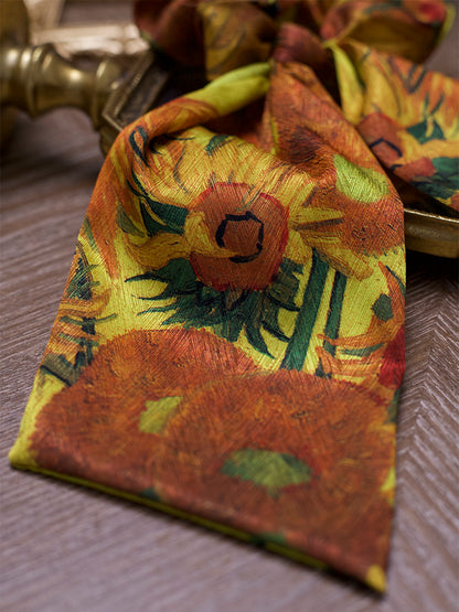 "Sunflower" ribbon scrunchie