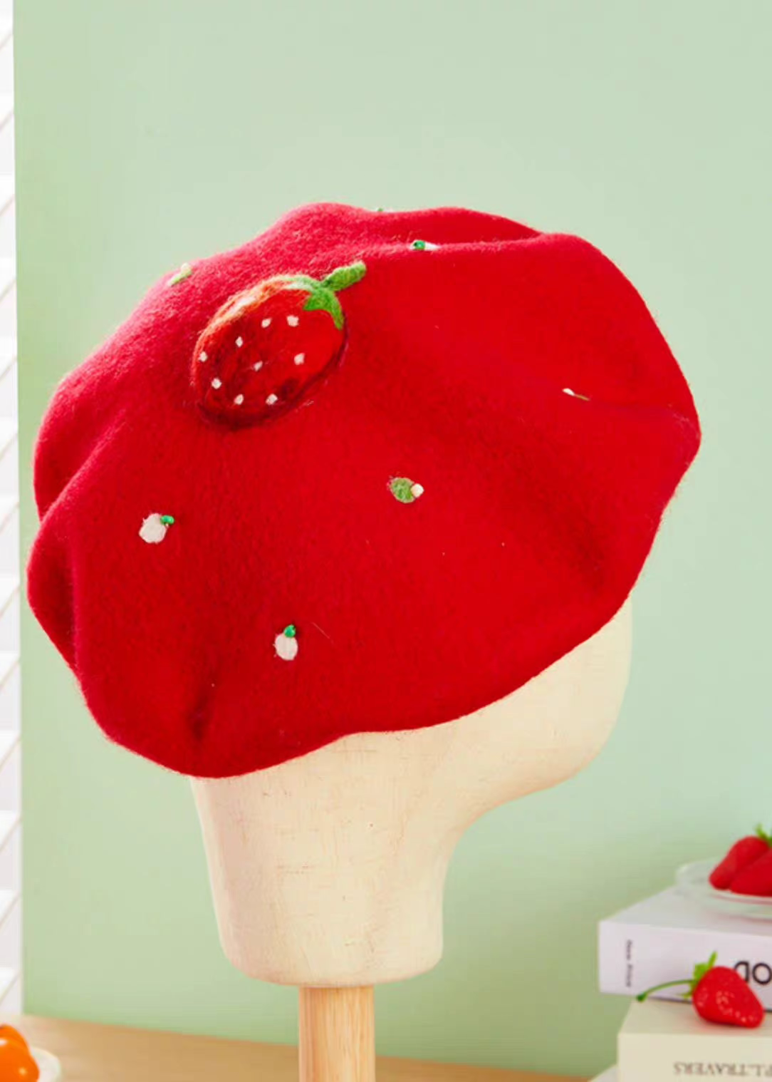 strawberry sweet beret