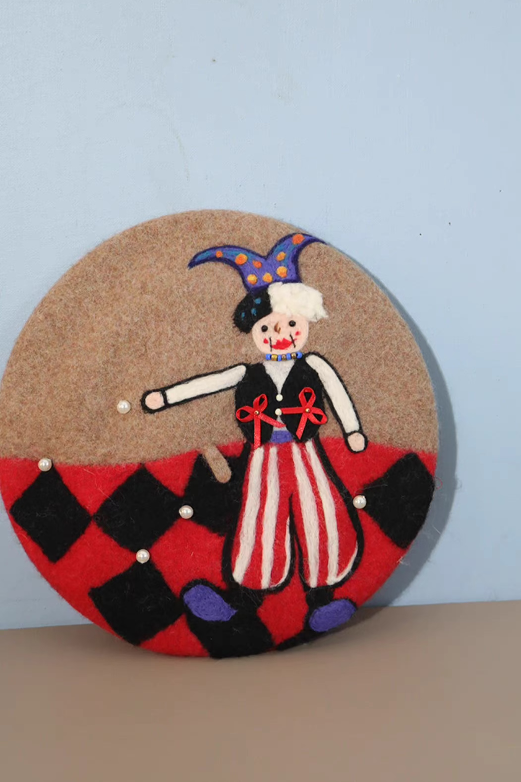 warm painter cute childlike clown hat