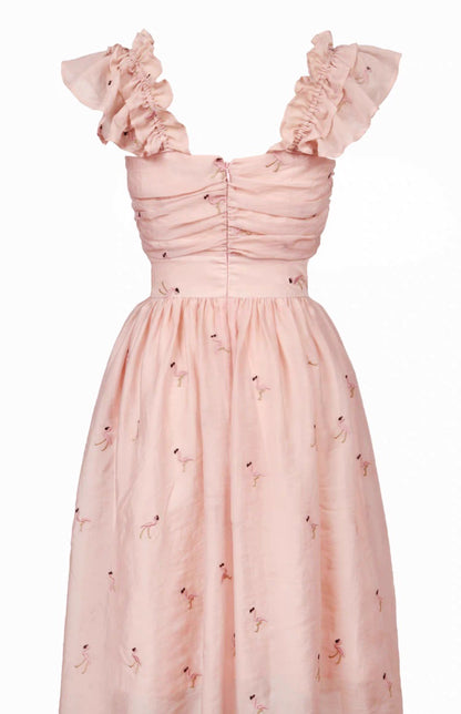 cute love beauty quality and waist thinner Flamingo dress