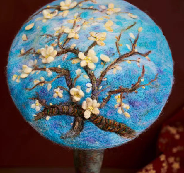 Apricot Blossom Blue and White Painter Hat