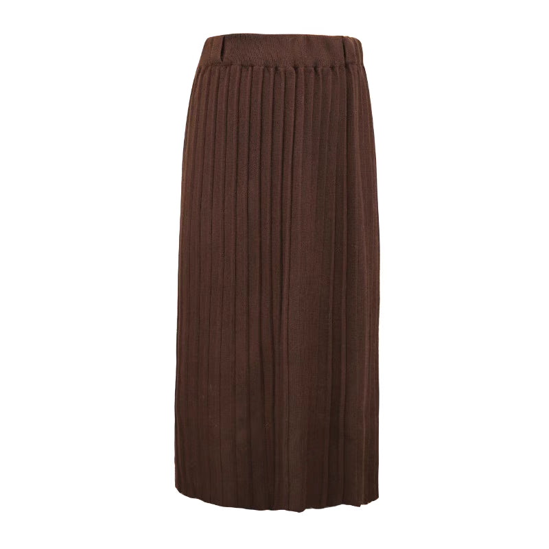 Woolen Brown Commuting Skirt