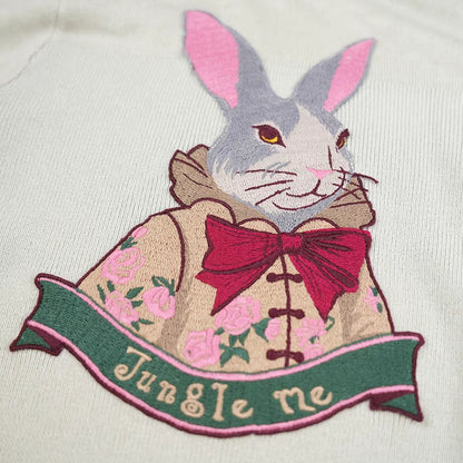 jacquard rabbit knitted top 