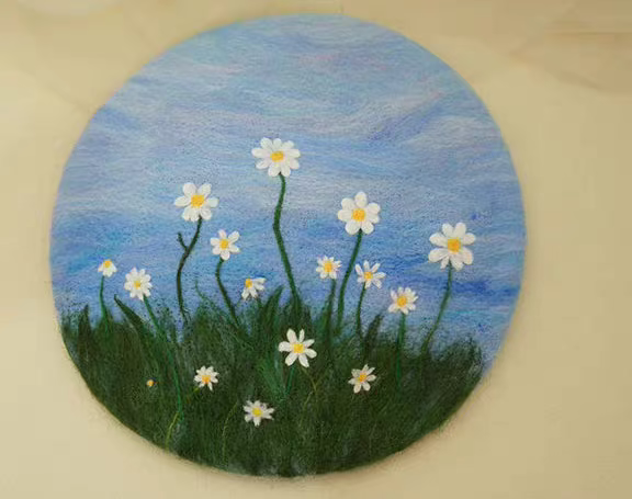 wool felt little daisy painter hat