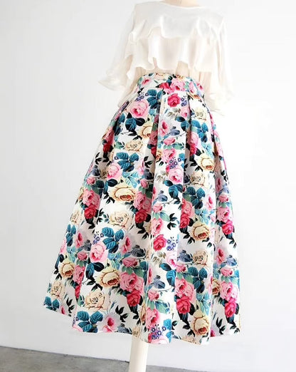 Puff Skirt High Waist Printed Original Skirt 