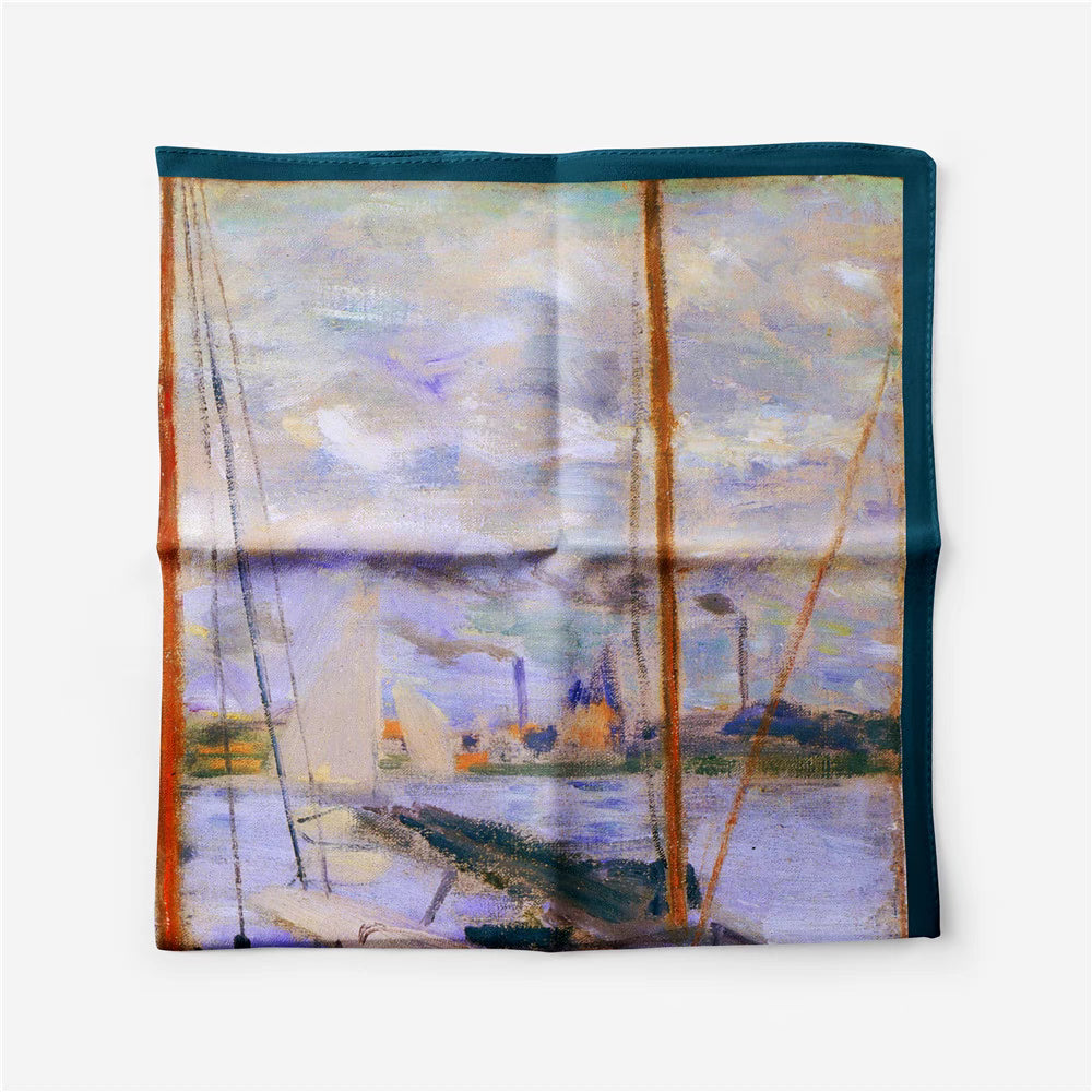 "Yachts on the Seine" scarf