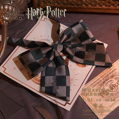 wizard school plaid ribbon tie 