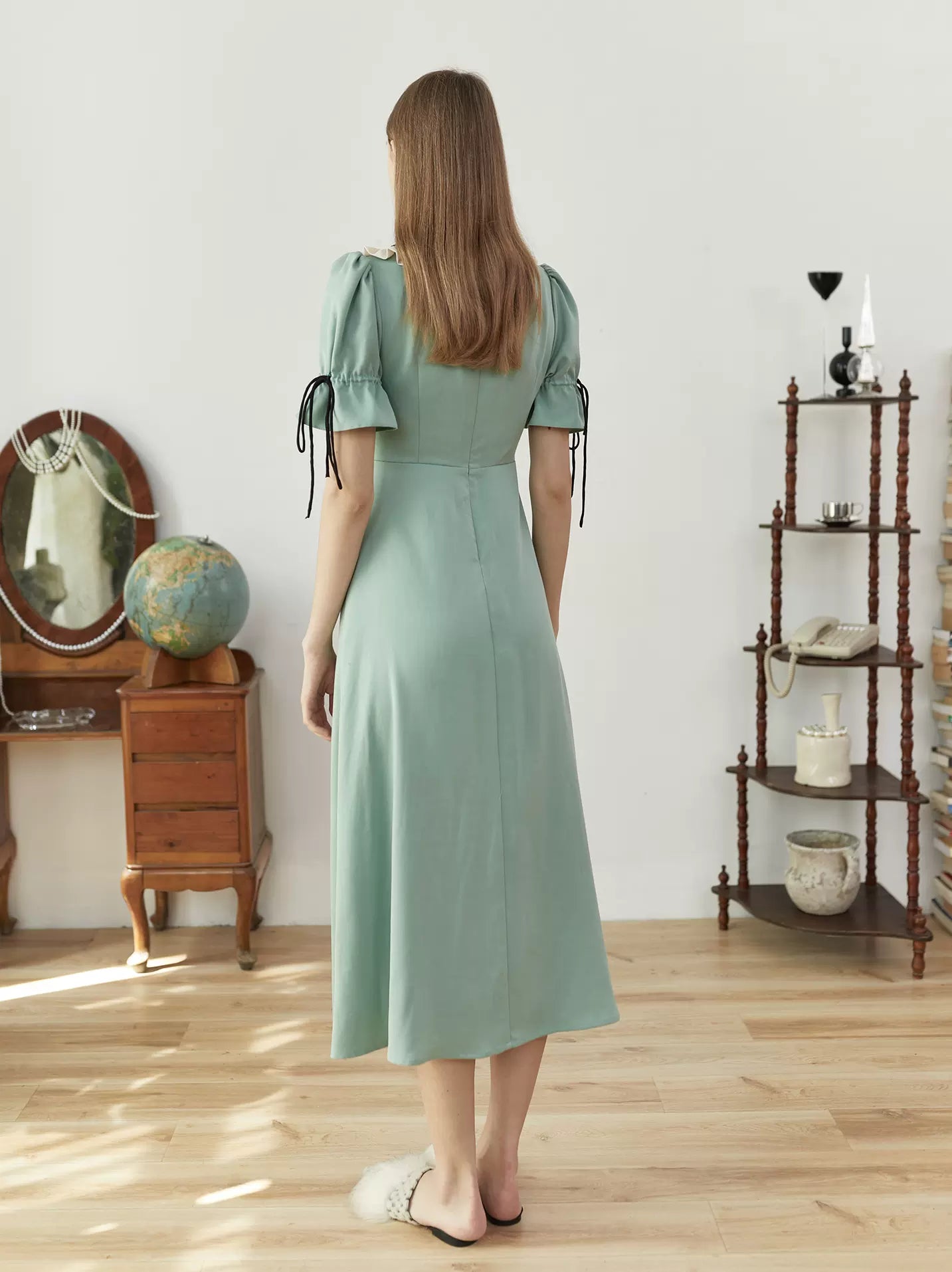 butterfly embroidered avocado green dress remulia butterfly embroidered avocado green dress remulia