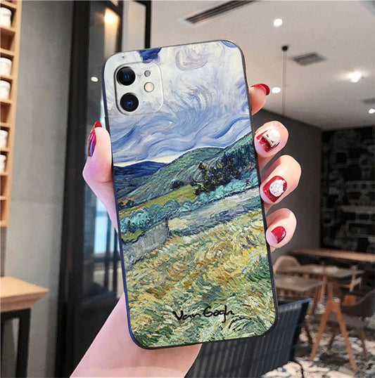 "Landscape of the mountains behind Saint-Paul Hospital" iPhone case