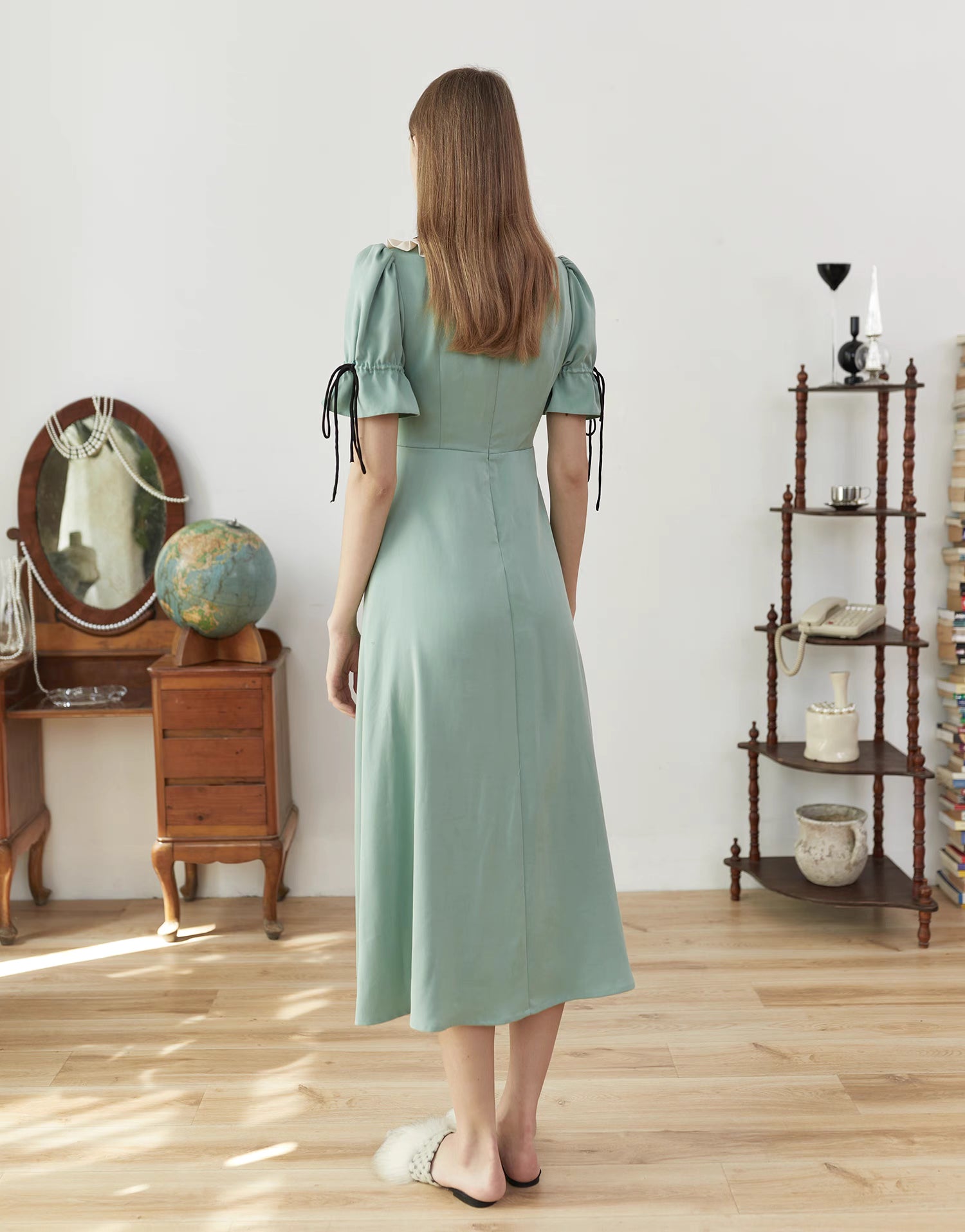 butterfly embroidered avocado green dress remulia butterfly embroidered avocado green dress remulia