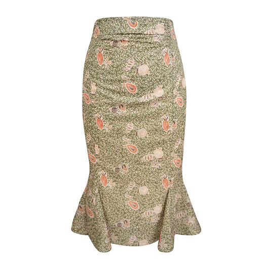 high-waisted retro fishtail skirt 