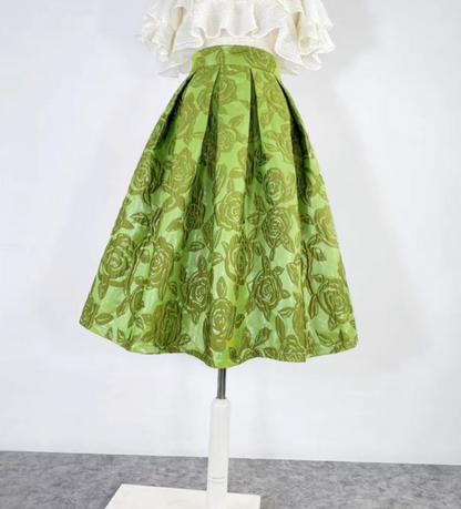 high-waist slim mid-length tutu skirt