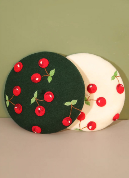 three-dimensional cherry original hat