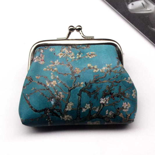 "Blooming almond tree branch" clasp wallet