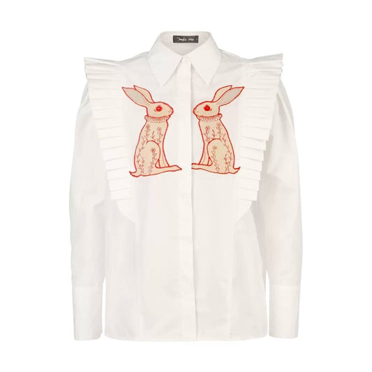 two rabbits side pleat shirt blouse