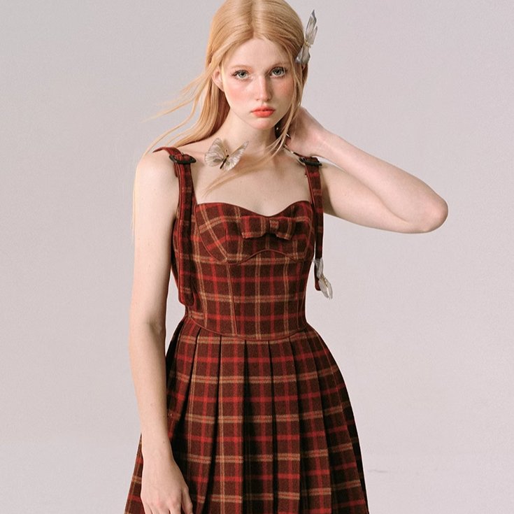 red plaid suspender dress Tripp Red Plaid Suspender Dress Plus Size